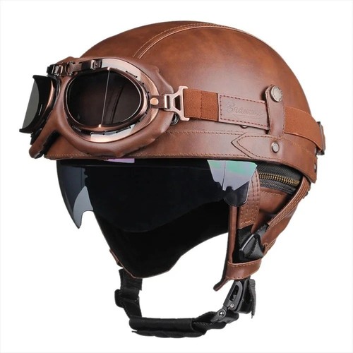 Retro open face half - face,